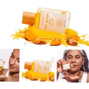 Skin Glow Serum for Face Care - Gua Sha Oil for Glowing Skin with Turmeric Oily